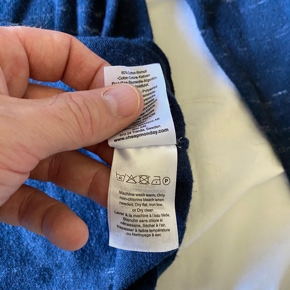 Cheap Monday Stockholm Navy Mens Rad Knit Long Sleeve Lightweight Sweater Medium - Picture 7 of 11